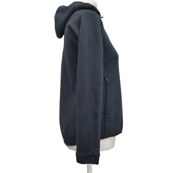 Hand Printed Upcycled Womens Small Rustic Woody Pine Cone Full Zip Hoodie Jacket - Picture 3 of 5